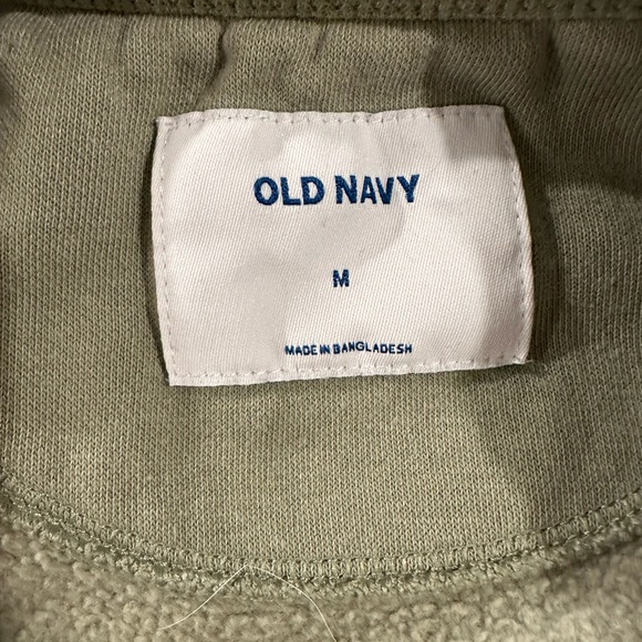 Old Navy size medium, unisex, pullover sweatshirt, cotton Green Sweater - Picture 3 of 4